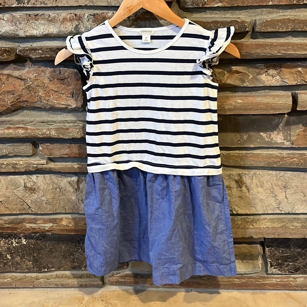 Crewcuts Striped Tee and Chambray Skirt Dress